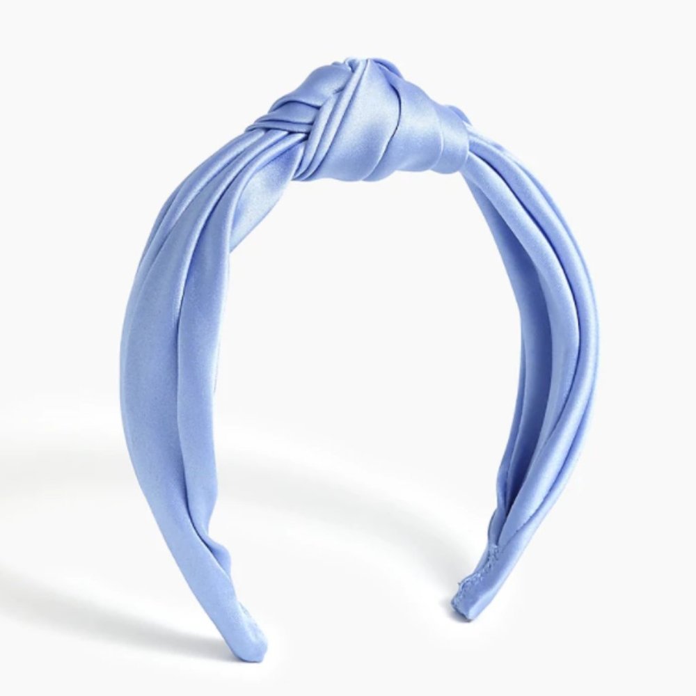 Elegant Blue Satin Headband
